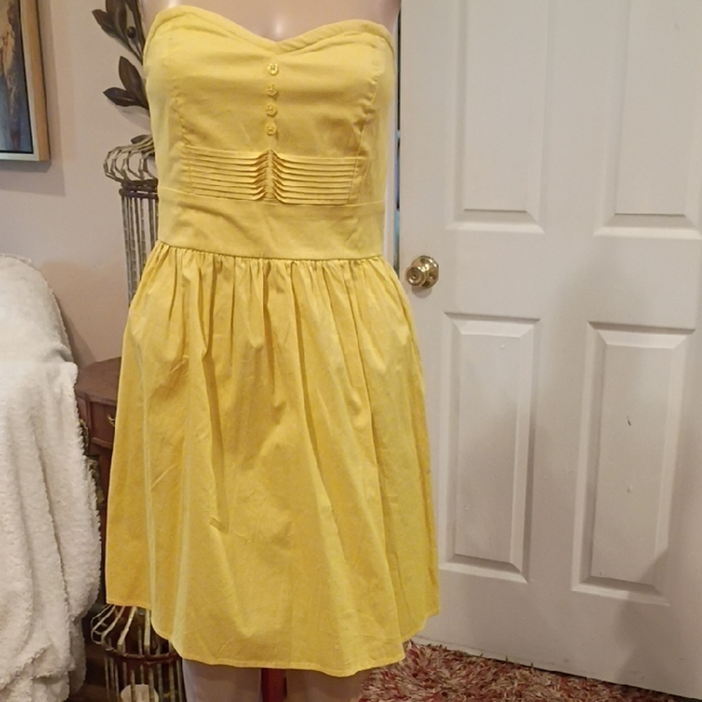 BeBop Sunny Yellow Strapless Dress